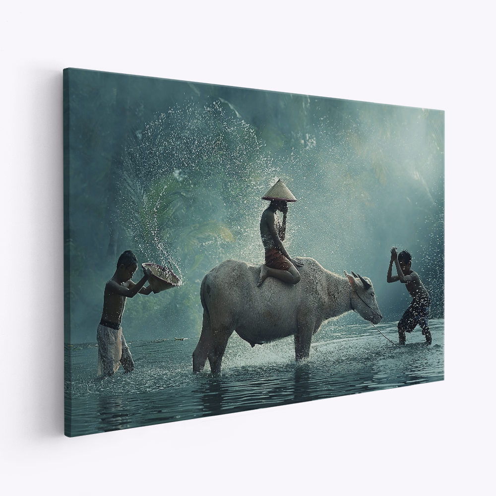 Leinwandbild - Vattenbuffel