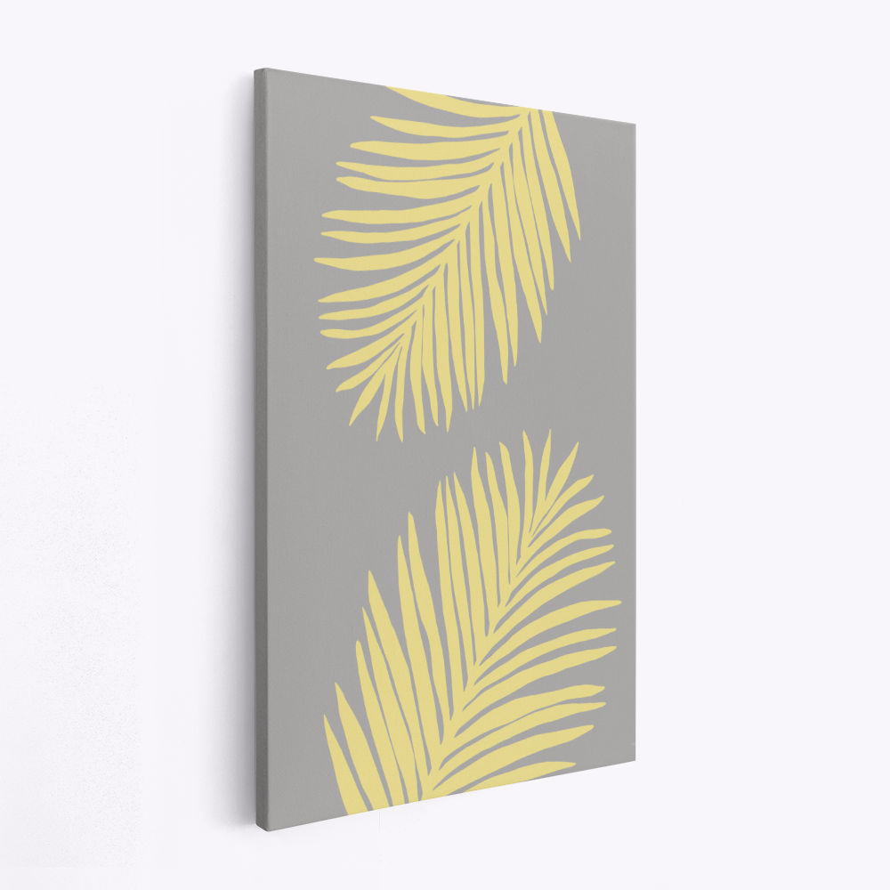 Leinwandbild - Palm Leaf Yellow