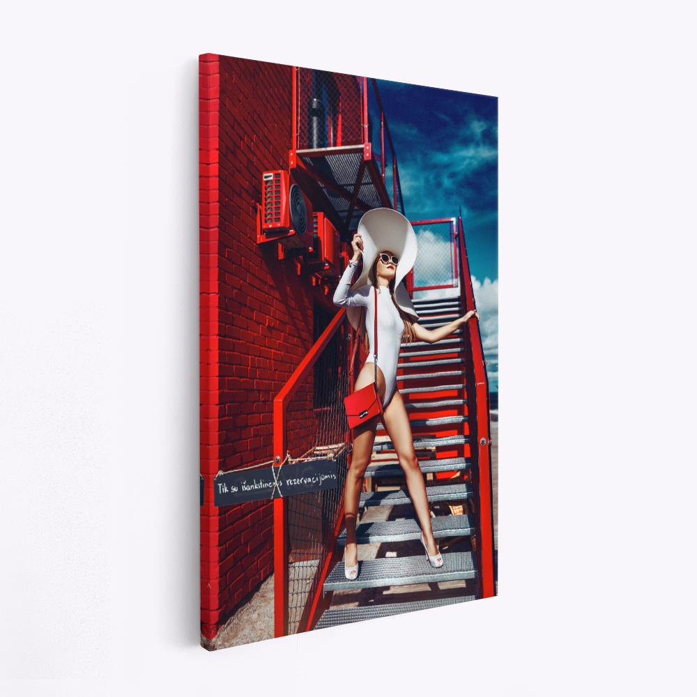 Leinwandbild - Red'n'White