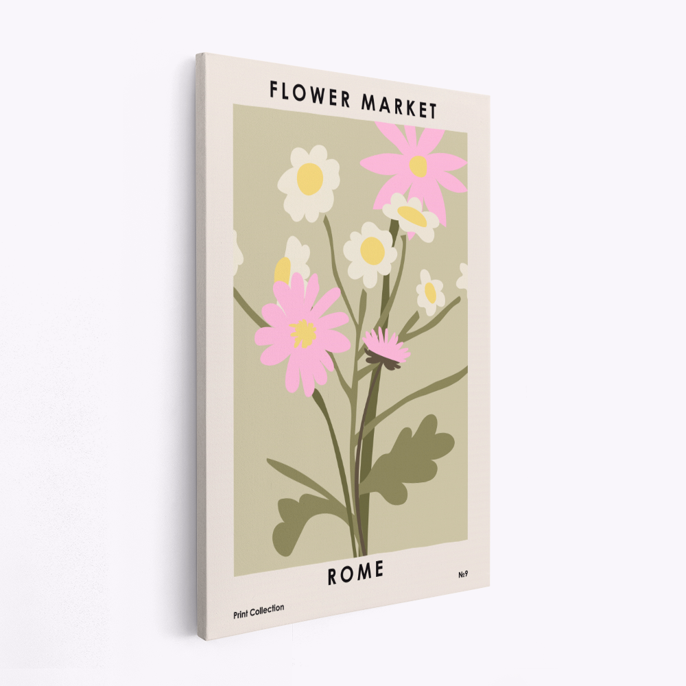 Leinwandbild - Flower Market Rome