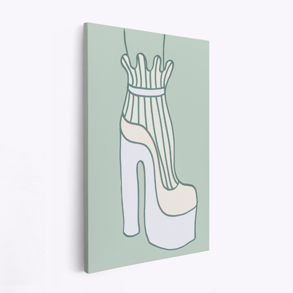 Leinwandbild - Shoe Green