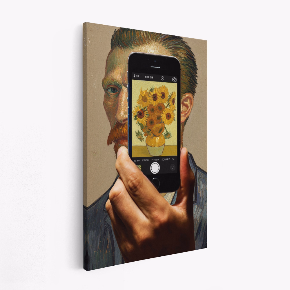 Leinwandbild - Sunflowers Selfie