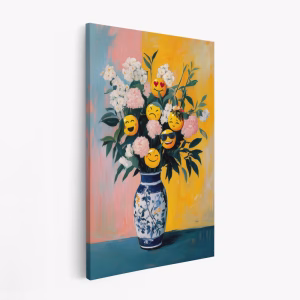 Leinwandbild - Floral Emojis
