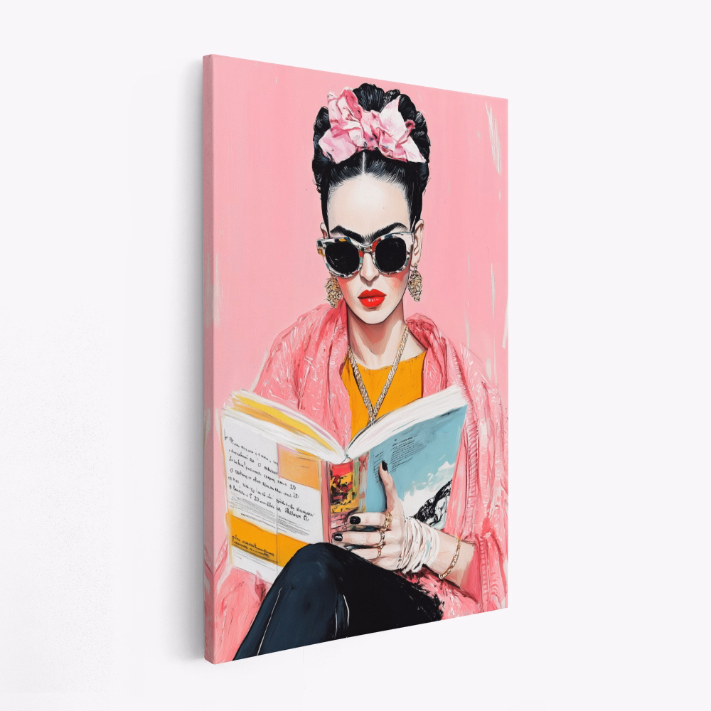 Leinwandbild - Frida Reading Book